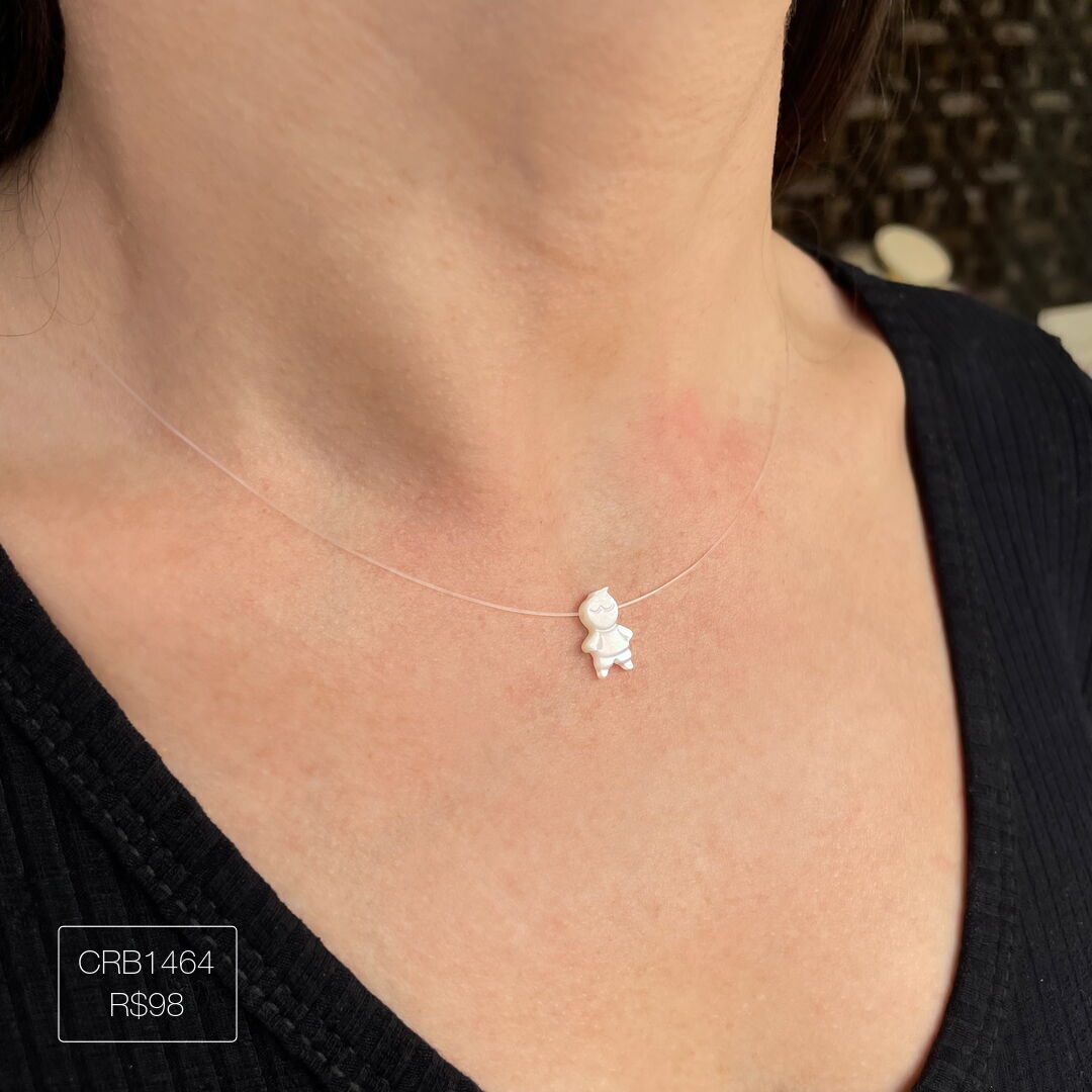 Colar de Nylon Menino Liso Dourado